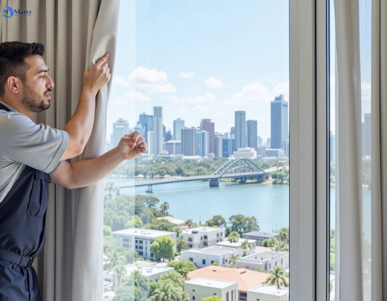 Professional curtain steam cleaning service kogarah-bay-nsw QLD by Matty Curtain Cleaning